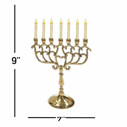 Twinkelen Additief Ik geloof 7-Branch Brass Temple Menorah (medium), 1 - Kroger