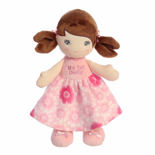 ebba Medium Brunette Dolls 12 inch My First Dolly Elegant Baby Stuffed ...