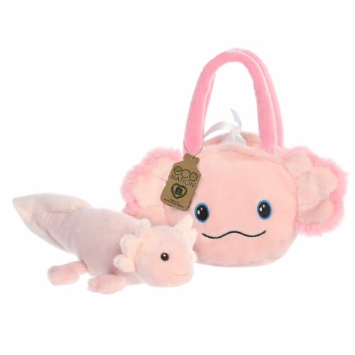 Aurora Small Pink Eco Nation 8 inch Axolotl Eco-Friendly Stuffed Animal ...