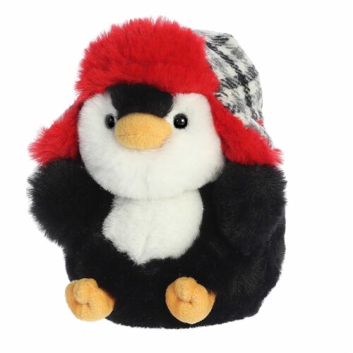 Aurora Small Black Rolly Pet 5.5 inches Porter Penguin Festive Stuffed ...