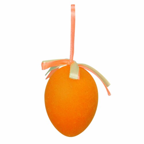 Northlight Club Pack of 12 Orange and Green Spring Easter Egg Ornaments 2.5 Perspective: bottom