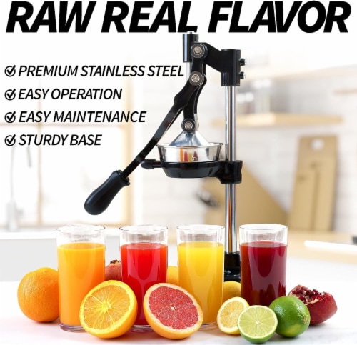 Zulay Kitchen Heavy Duty Citrus Juicer - Extra Tall Black Perspective: bottom
