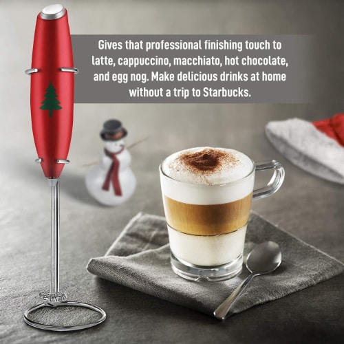 Zulay Kitchen Milk Frother With Stand (Christmas Edition) Christmas Red, 1  - Pick 'n Save