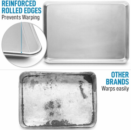 Zulay Kitchen Aluminum Baking Pan - Half Sheet Perspective: bottom