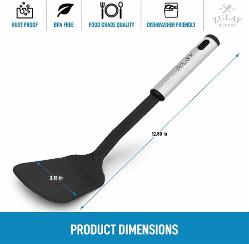Zulay Kitchen Premium Nylon Spatula (12.5 Inch) Perspective: bottom