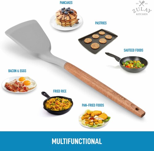 Zulay Kitchen Premium Silicone Spatula (12.5 inch) - Flexible & Heat Resistant Rubber Spatula Perspective: bottom