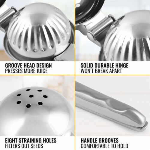 Zulay Kitchen Extra Large Heavy Duty Stainless Steel Lemon Squeezer Perspective: bottom