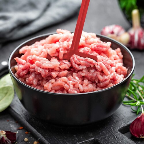 Zulay Kitchen Meat Chopper - Dark Red Perspective: bottom