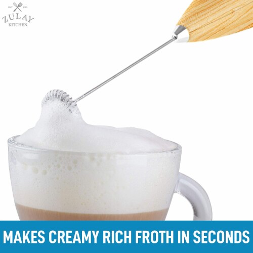 Zulay Kitchen Milk Frother With Holster Stand - Maple Perspective: bottom