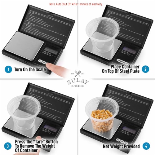 Zulay Kitchen Digital Kitchen Gram Scale Perspective: bottom
