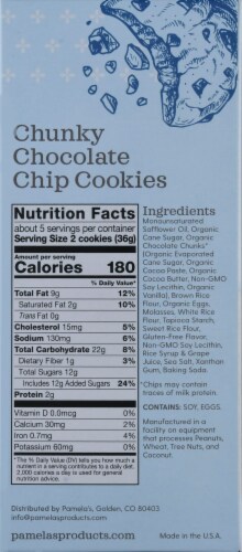 Pamela's® Gluten Free Chunky Chocolate Chip Cookies Perspective: bottom