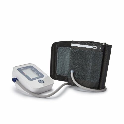 A&D Medical Wide Range Arm Home Automatic Digital Blood Pressure Monitor 1-Tube Black 1 Each Perspective: bottom