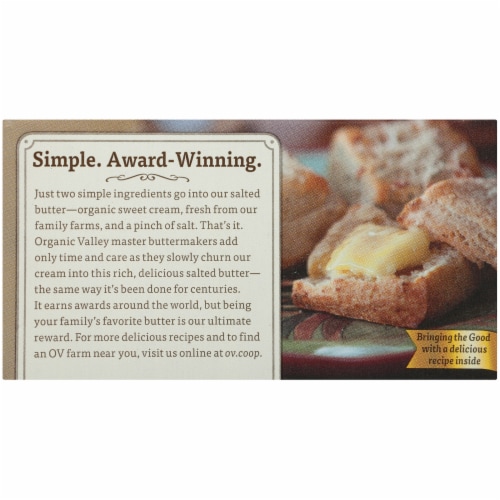 Organic Valley® Salted Butter Sticks Perspective: bottom