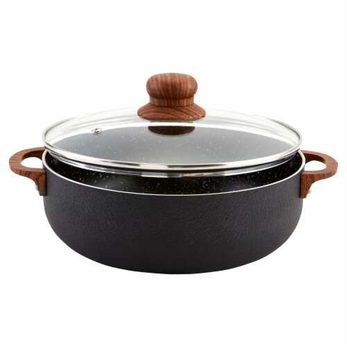IMUSA Stone Caldero Pot With Lid - Black Perspective: bottom