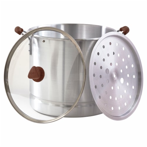 20QT Steel Vegetable Steamer, Tamale Steamer Pot, Seafood Boil Pot