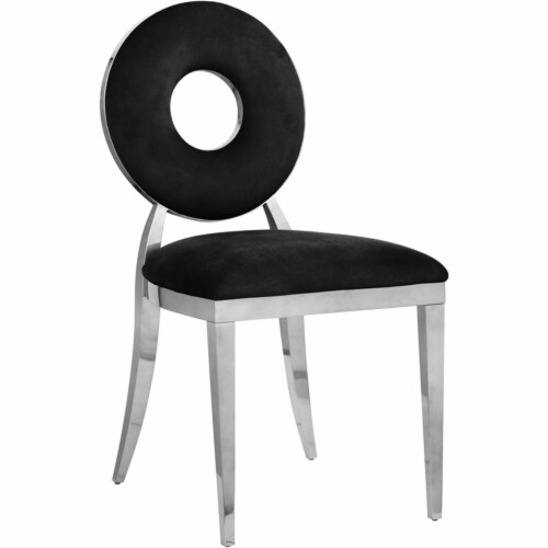 Meridian Furniture Carousel Black Velvet Dining Chair (Set of 2) Perspective: bottom