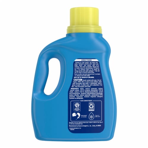 XTRA Plus OxiClean Stain Fighters Crystal Clean Liquid Laundry Detergent Perspective: bottom