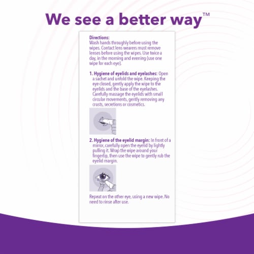 iVIZIA™ Eyelid Cleansing Wipes Perspective: bottom