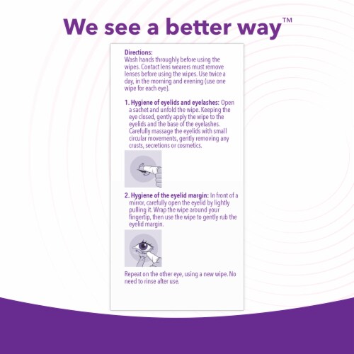 iVIZIA™ Eyelid Cleansing Wipes Perspective: bottom