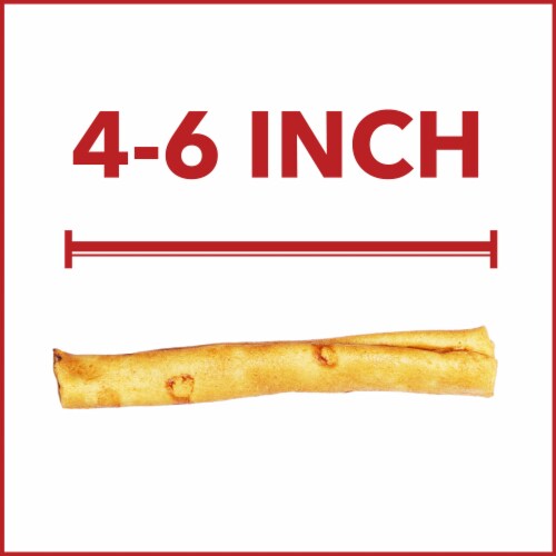 Pet Factory Made in USA Beefhide (Bones & Rolls) Beef & Chicken- 4-6", 25 Ct Perspective: bottom
