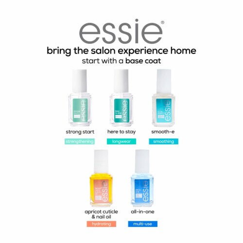 Essie Nail Care Vegan Clear Top Coat Gel Setter Perspective: bottom