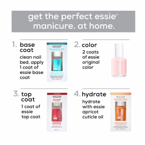 Essie Nail Care Vegan Clear Base Coat Here To Stay Perspective: bottom