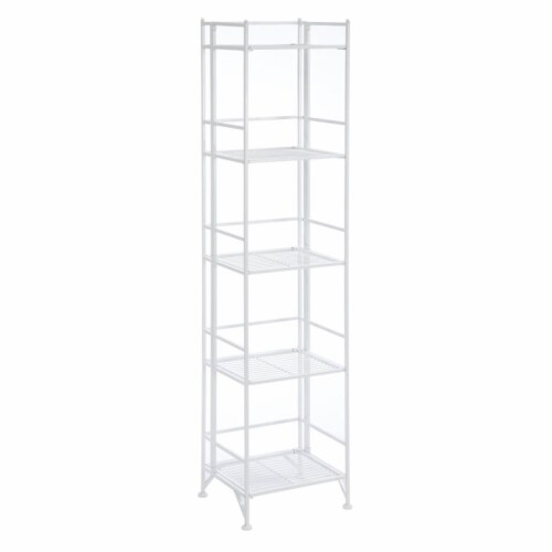 Convenience Concepts 8016W 5 x 14.25 x 58.25 in. Designs-2-Go Extra Storage 5-Tier Folding Me Perspective: bottom