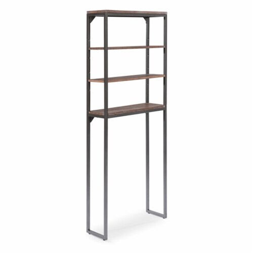 Homestyles Barnside Wood Over The Commode Stand in Gray Perspective: bottom