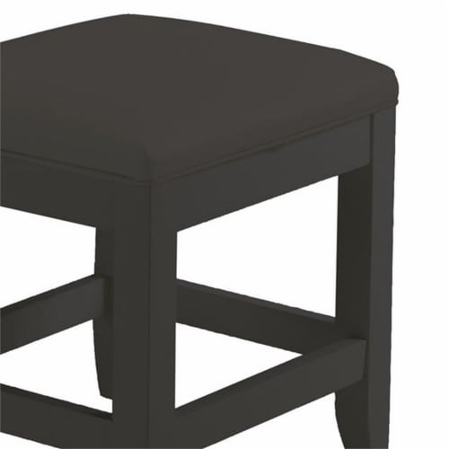 Homestyles Bedford Wood Vanity Bench in Black Perspective: bottom
