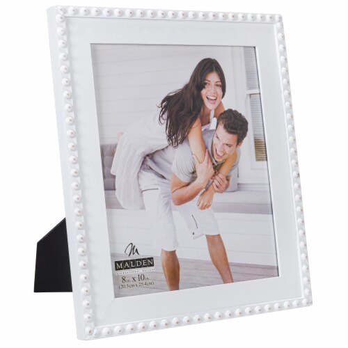 Malden White Farmhouse Beaded Picture Frame Perspective: bottom