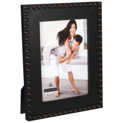 Malden Black Farmhouse Beaded Picture Frame Perspective: bottom