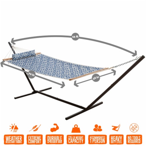 Castaway Hammock Quilted Geo Print with Pillow Perspective: bottom