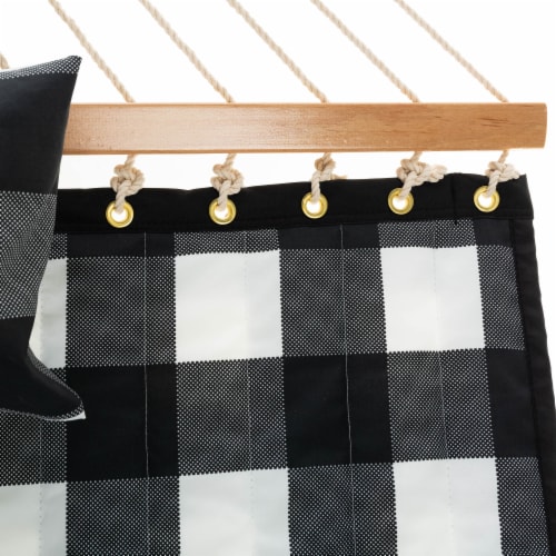 Castaway Hammock Quilted Check Print with Pillow Perspective: bottom