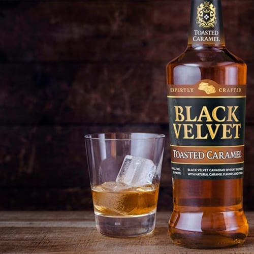 Black Velvet Toasted Caramel Canadian Whisky Perspective: bottom