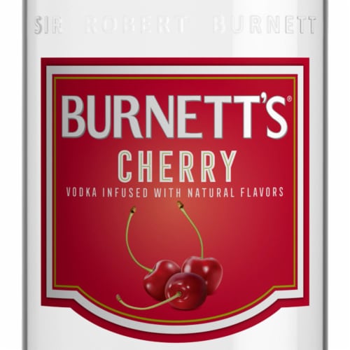Burnett's Cherry Flavored Vodka Perspective: bottom