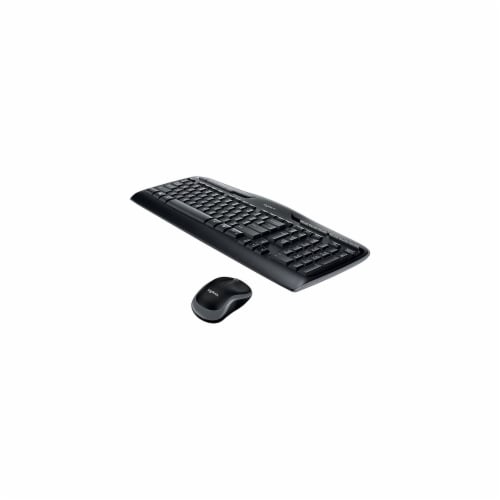 Logitech® Wireless Desktop Set Keyboard and Mouse - Black Perspective: bottom