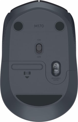 Logitech M170 Wirelss Mouse - Black Perspective: bottom