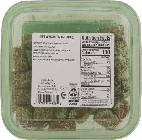 Bard Valley Natural Delights® Coconut Medjool Date Rolls Perspective: bottom