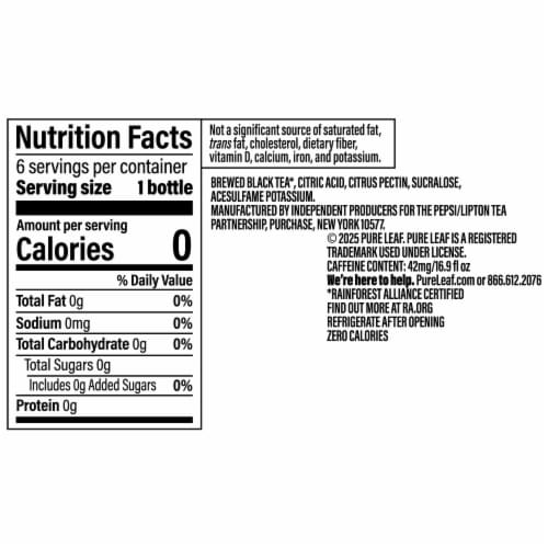 Pure Leaf® Zero Sugar Sweet Iced Tea Multipack Bottles Perspective: bottom