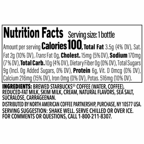 Starbucks® Frappuccino® Lite Sea Salt Caramel Gelato Iced Coffee Bottle Perspective: bottom