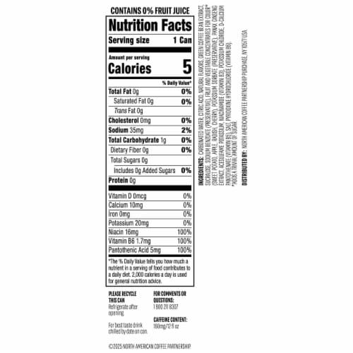 Starbucks Iced Energy Zero Sugar Sparkling Energy Drink Watermelon Twist Perspective: bottom