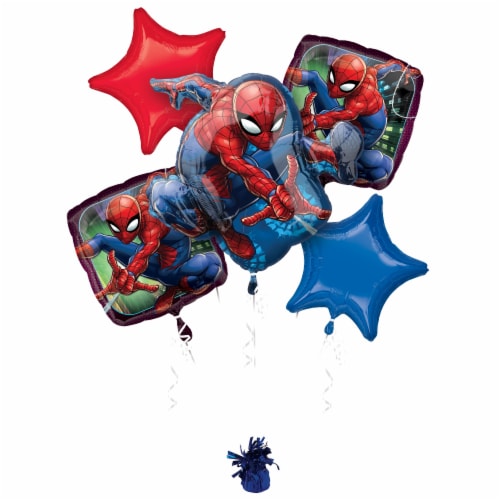 Spiderman Helium Filled Balloon Bouquet Perspective: bottom