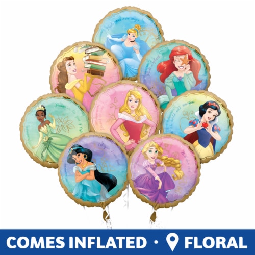 Disney Princess Helium Filled Balloon Bouquet Perspective: bottom