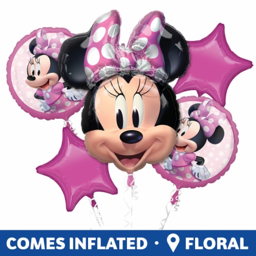 Minnie Mouse Helium Filled Balloon Bouquet Perspective: bottom