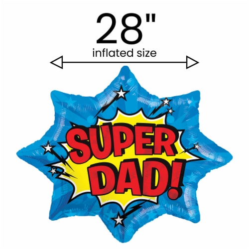 Super Dad Oversized Helium Filled Balloon Perspective: bottom