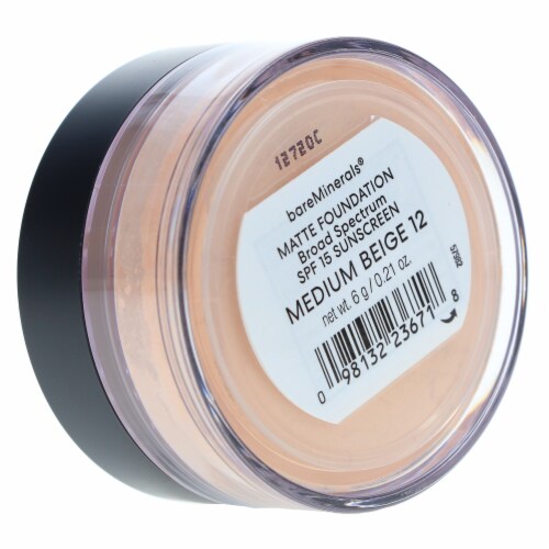bareMinerals Matte Foundation Broad Spectrum SPF 15 Medium Beige 12 0.21 oz Perspective: bottom
