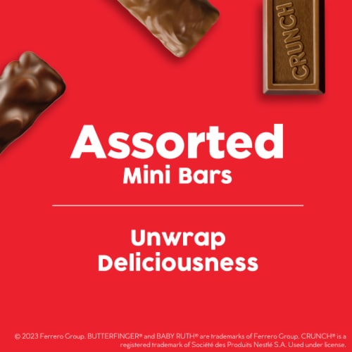 Butterfinger CRUNCH and Baby Ruth Monster Boo Box Assorted Mini Size Chocolate Candy Bars Perspective: bottom