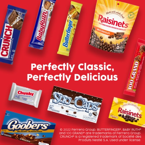 100 Grand Crispy Milk Chocolate with Caramel, Fun Size Individually Wrapped Candy Bars, 10 oz, 1 Bag Perspective: bottom