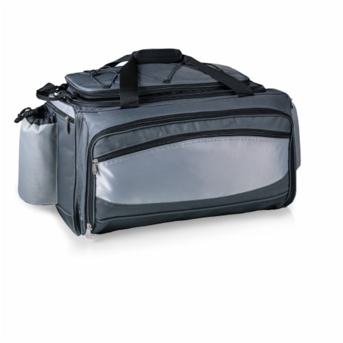 Vulcan Portable Propane Grill & Cooler Tote, Black with Gray Accents Perspective: bottom