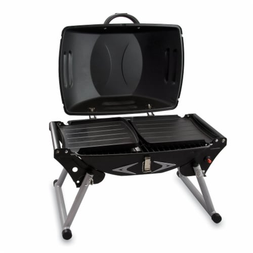 Portagrillo Portable Propane BBQ Grill, Black with Gray Accents Perspective: bottom